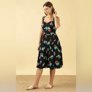 Jenny Black Summer Fruits Dress Size US 10 / UK 14